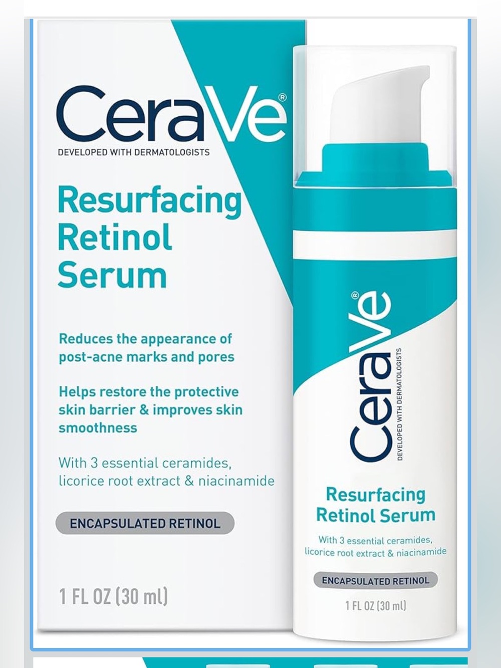 CeraVe Resurfacing Retinol Serum 1 Fl Oz NWT